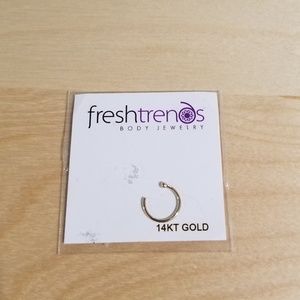 Fresh Trends 18 Gauge 3/8" -  Solid 14K Gold